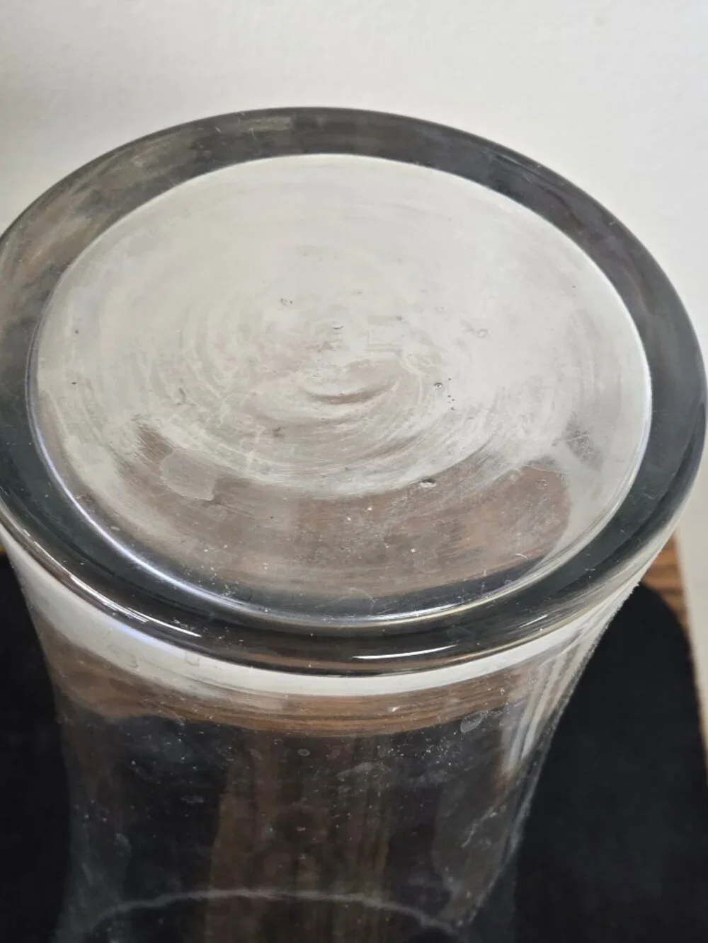 Clear Glass Vase With Flared Design 10